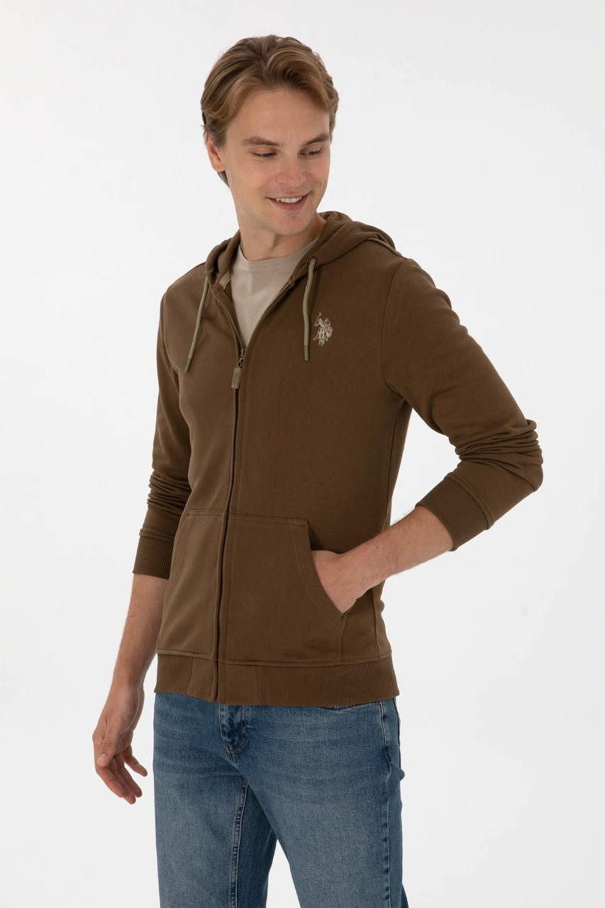 U.S. Polo Assn. Erkek Haki Örme Hırka 50313748-VR027