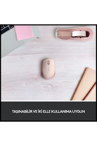 Logıtech 910-006865, M171 Rose, Usb Nano 2,4g Kablosuz, 1000dpi, Optik, 3 Tuşlu, 12ay Pil Ömrü, Mous Diğer