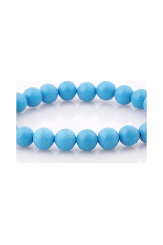 Tesbih Sakarya Turkuaz Firuze Taşı Doğaltaş Unisex Bileklik Turkuaz