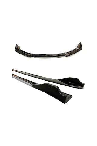 Citroen C5 2012-2017 Gri Şeritli Renkli Ön Lip Ve Yan Marşpiyel Seti