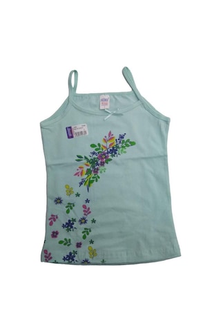 Sedef Yıldızı Ip Askılı Baskılı Kız Çocuk Atlet Renkli 1090