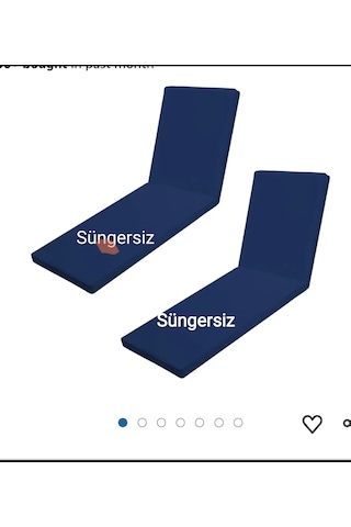2 Ad Bolu Beyi Süngersiz Şezlong Minderi Kılıfı Fermuarlı Su Geçi