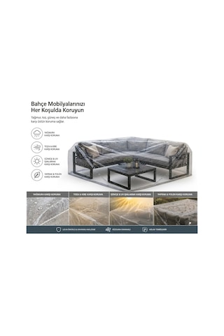 En Çok Tercih Edilen Şeffaf Bahçe Mobilyası Koruma Örtüsü,su Geçirmez,pvc Balkon,teras,masa Takımı Koruyucu Kılıf,190x300x100 Cm Diğer