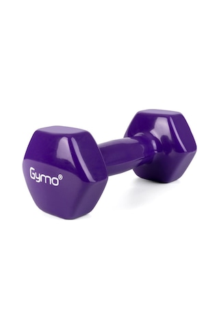 Gymo Hex Shape Vinil Dambıl 5kg Mor