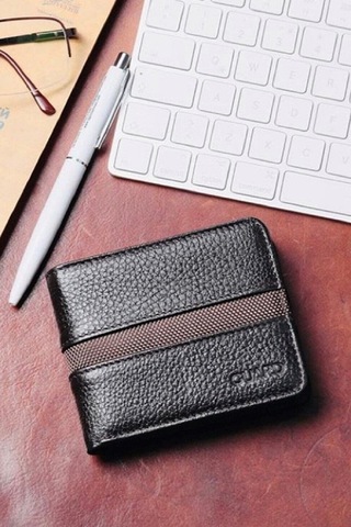 Derije Hakiki Deri Kahverengi Spor Şeritli Erkek Cüzdanı T1652 Çok Renkli