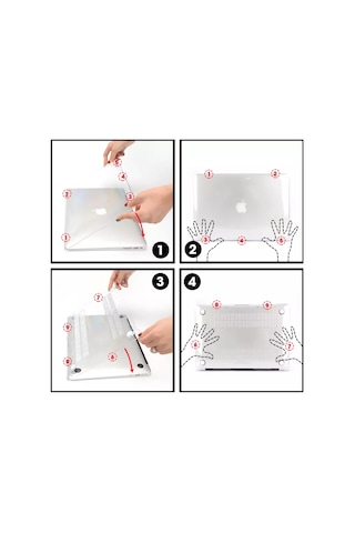 Macbook Air M5 M4 M3 M2 13.6 A3113 A2681 A3240 Uyumlu Kılıf Kristal Şeffaf Kapak Kılıf Koruma Diğer