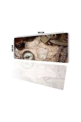 Sonictouch Ultragrand Gezginci Kaşif Gamer Oyuncu Xxl Kahverengi Klavye Mouse Pad 40x90cm Mousepad