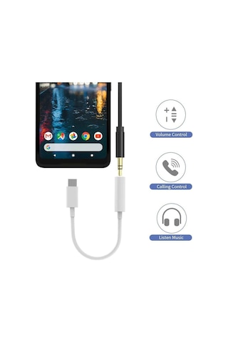 Android Type-c Uyumlu Kablolu Kulaklık Çevirici Type-c To Headphone Jack Aux Samsung Xiaomi Redmi -