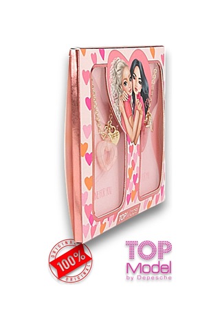 Top Model 2'li Kolye Takı Seti Pembe