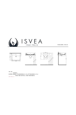 Isvea Sott’Aqua S&S Lavabo 61 CM 10Sq51061Sv
