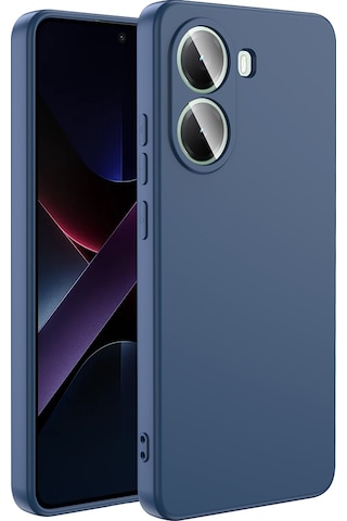 Xiaomi Poco X7 Pro Kılıf Mara Lansman İç Yüzeyi Kadife Kılıf Lacivert