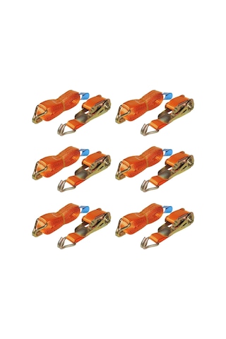 Safeset Sg-27 25mm 1 İnç Spanzet 4 Mt 400-800 Kg Kaldırma 6 Mm Çift J Kanca 1.1 Yük Gerdirme Halatı