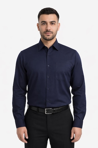 Classics Men Lugon Uzun Kol Klasik Erkek Gömlek 7548 Lacivert