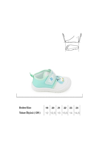 Gezer Yazlık Keten Kız Bebe Happy Birds Cırtlı Ayarlanabilir Ayakkabı Ga2ybm.03356.00.3g3.0a Yeşil