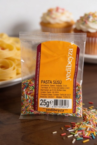 Renkli Şeker Dekoru Pasta Ve Tatlı Süsü 25 Gr