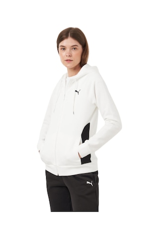Puma Classic Hooded Tracksuit Kadın Beyaz Eşofman Takımı 68303502 Siyah Beyaz