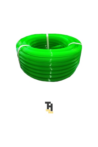 1/2 Silikonlu Dayanıklı Bahçe Hortumu 100 Metre Yeşil