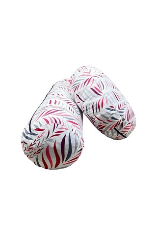 Remege Damla Desen Meditasyon Minderi Bolster Minderi İkili Set Fuşya F8