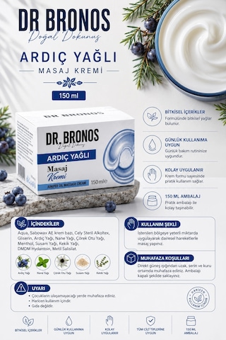 Dr. Bronos Ardıç Yağlı Masaj Kremi 150 Ml