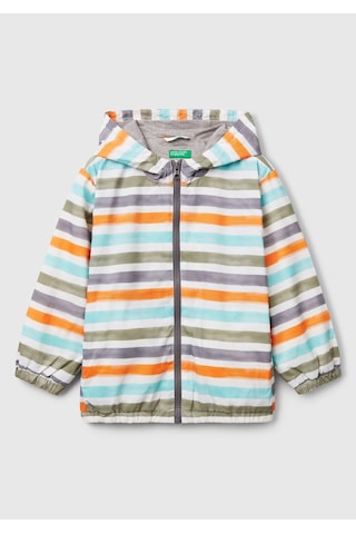 Benetton Mix Erkek Bebek Çizgili Yağmurluk Beyaz
