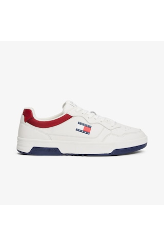 Tommy Hilfiger Jeans Cupsole Leather Erkek Beyaz Spor Ayakkabı Em0em01443 Beyaz
