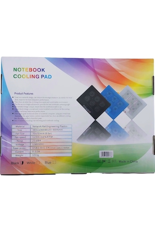 M8 Hız Ve Fan Ayarlanabilir 6 Led Fanlı Laptop Soğutucu Stand