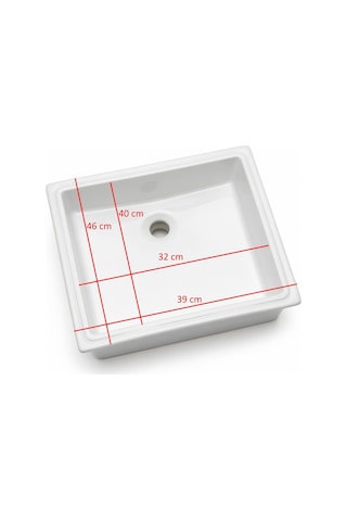 Bien - İnfinitium Tezgah Altı Lavabo 40 Cm Beyaz - 90la040