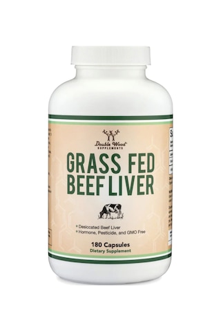 Double Wood Grass Fed Beef Liver 1000mg 180 Capsul. Usa Versi...