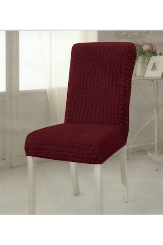 Bordo Renk Bürümcük Sandalye Örtüsü Sandalye Kilifi