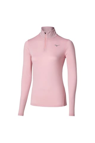 Core Impulse Yarım Fermuarlı Uzun Kollu Kadın Tişört Pembe Çok Renkli