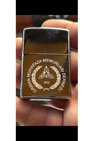 Orman Muhafaza Memurları Derneği Logolu Zippo Modeli Çakmak Gri - Gümüş