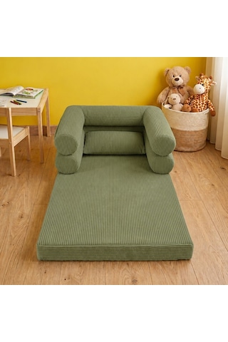 Miniwood Montessori Yatak Oyun Alanlı Bebek Yer Yatağı Sünger Çocuk Karyola 102 x 150 CM