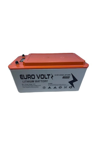 Eurovolt 12.8v 220ah Lityum Demir Fostat Lifepo4 Akü