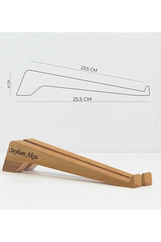 Kişiye Özel Taşınabilir Ahşap Notebook Laptop Standı Bitmeyen111080 Bk Gift