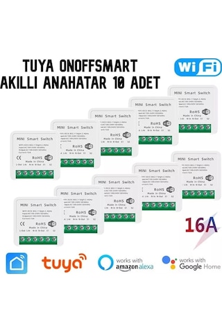 Tuya Destekli Wifi Akıllı Anahtar 10 Adet