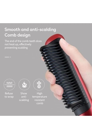 Venturemart Saç Düzleştirici Fırçası, Taraklı Saç Düzleştirme Demiri, Hızlı Isıtma Ve 5 Sıcaklık Ayarı