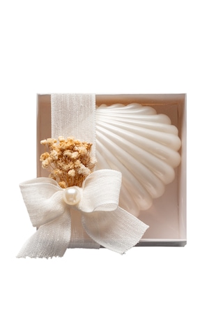 Beyaz Kutulu İncili İstiridye Mum 10 Adet