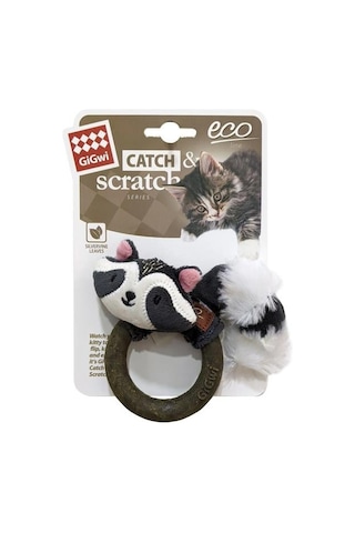 Gigwi Catch & Scratch Rakun Kedi Oyuncağı 11cm