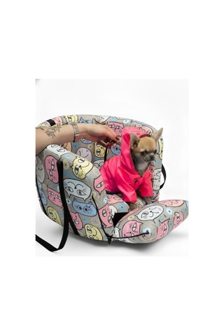 Kedi - Köpek Tasma Kancalı Taşıma - Seyahat Çantası - Oto Koltuğu