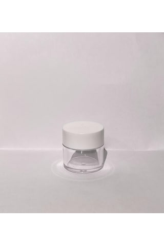 30ml Şeffaf Akrilik Krem Kutusu, Beyaz Kapak, Kozmetik Kutu, Plastik Kutu, 25 Adet