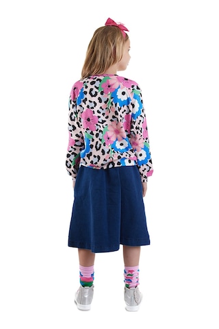 Denokids Kız Çocuk Midi Boy Denim Etek Renkli