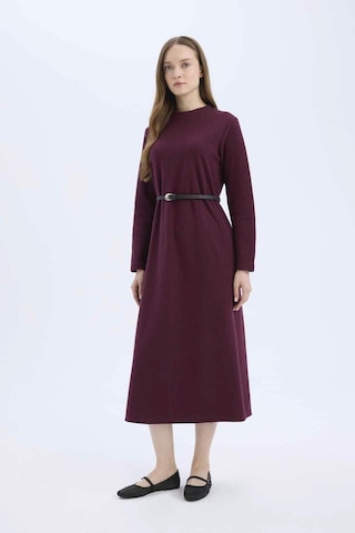 DeFacto Regular Fit Bisiklet Yaka Uzun Kollu Kemerli Selanik Kumaş Maxi Tesettür Elbise E5790AX25SPBR459