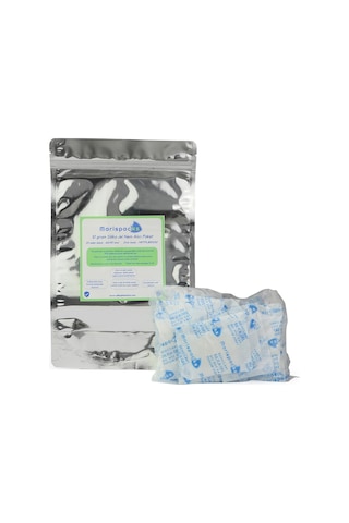 Marispacks 10 G X 25 Adet Silikajel Nem Alıcı Paket Nonwoven, Metalize Doypack Ambalajda