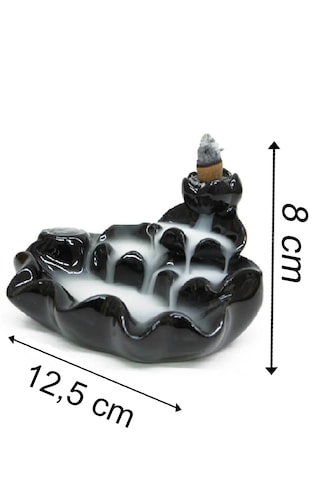 Geri Akışlı Üç Kat Şelale Tütsülük Siyah