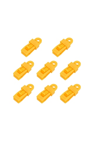 Homyl 8 Adet Branda Klipsleri Askıları Kelepçeleri Sarı Sarı