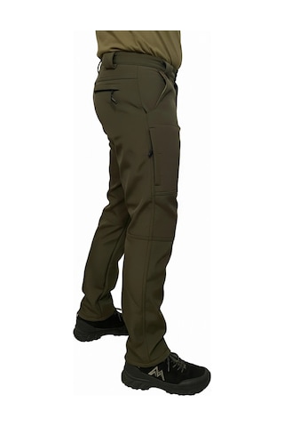 Mysia Outdoor Koyu Haki Soft Shell Pantolon İçi Polarlı Haki