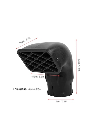 Reedark 3.5 İnç Evrensel Araba Snorkeli - Lldpe Malzeme, Toz Ve Kum Filtreleme, Off-road/farm Kullanıma Uygun, Motor Koruması