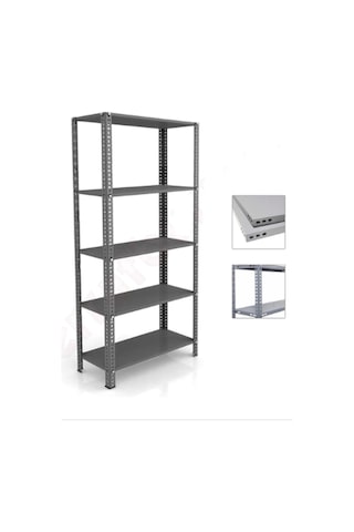 Mekoraf Mekoraf 31 X 93 2.5 Metre 5 Katlı Arşiv Rafı Depo Rafı Çelik Raf
