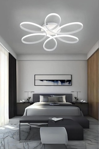 Papatya Model Plafonyer Modern Beyaz Işık Ultra Power Avize.