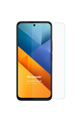 Xiaomi Poco M6 5g Nano Glass Cam Ekran Koruyucu Poco M6 5g İle Uyumlu Ekran Koruyucu - Şeffaf